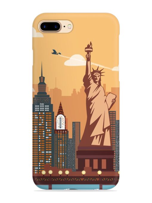New York Statue Of Liberty Architectural Scenery Snap Case for Apple Iphone 7 Plus Zapvi