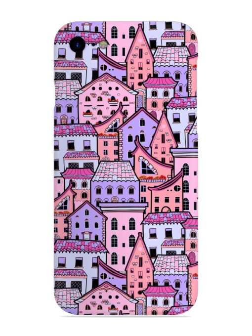 Seamless Pattern Houses Snap Case for Apple Iphone Se (2020) Zapvi