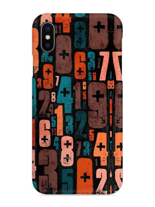 0 To 9 Art Snap Case for Apple Iphone X Zapvi