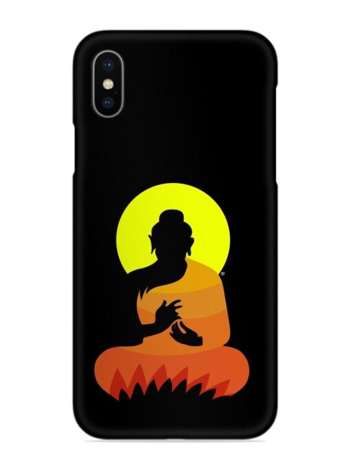 Buddha Art Black Snap Case for Apple Iphone X Zapvi