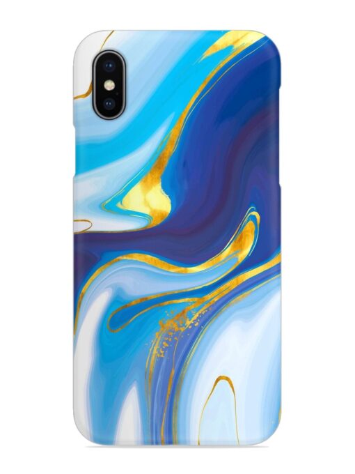 Watercolor Background With Golden Foil Snap Case for Apple Iphone X Zapvi