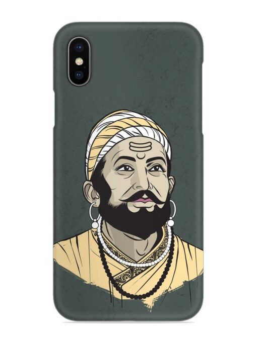 Shivaji Maharaj Vector Art Snap Case for Apple Iphone X Zapvi