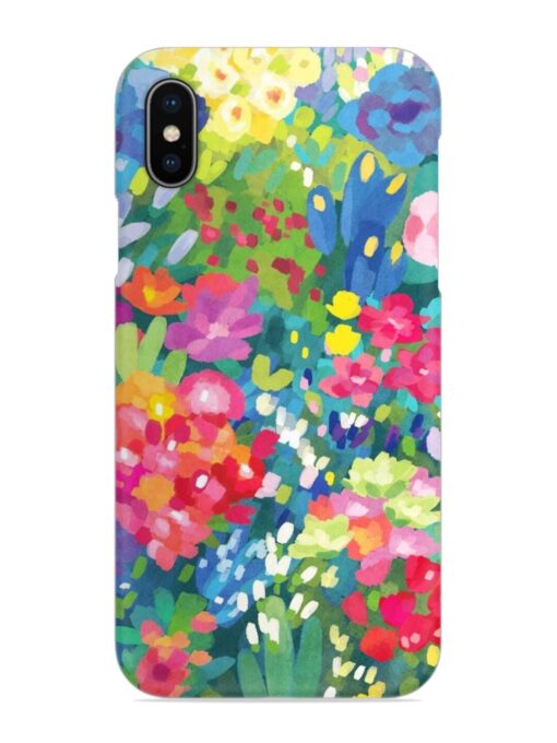 Watercolor Flower Art Snap Case for Apple Iphone X Zapvi