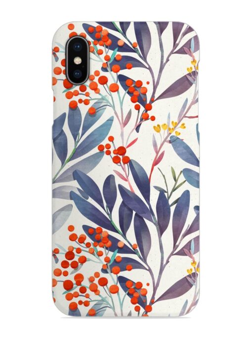 Seamless Floral Pattern Snap Case for Apple Iphone X Zapvi
