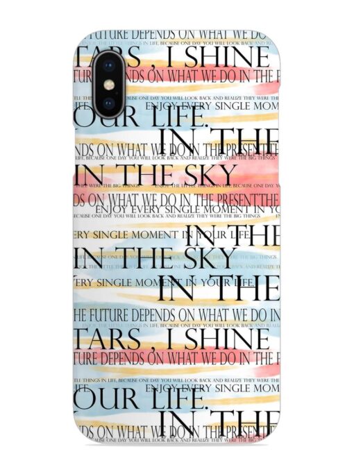 Seamless Slogans Pattern Snap Case for Apple Iphone X Zapvi