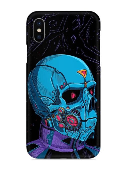 Skull Robo Vector Snap Case for Apple Iphone X Zapvi