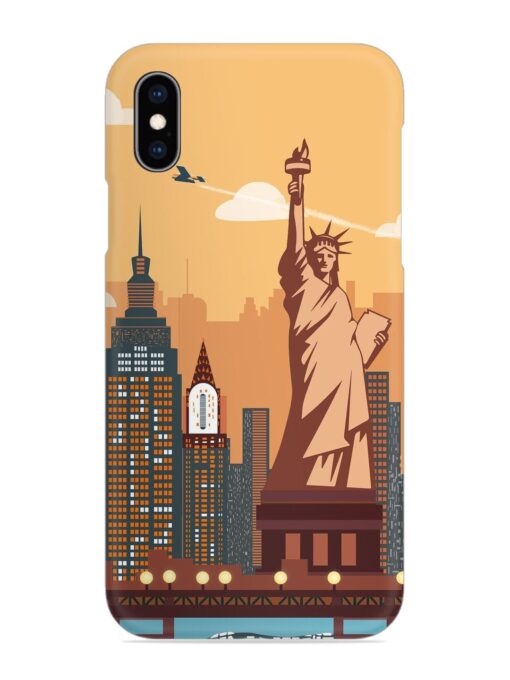 New York Statue Of Liberty Architectural Scenery Snap Case for Apple Iphone Xs Zapvi