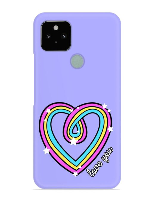 Colorful Rainbow Heart Snap Case for Google Pixel 5 Zapvi