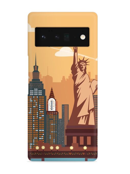 New York Statue Of Liberty Architectural Scenery Snap Case for Google Pixel 6 Pro Zapvi