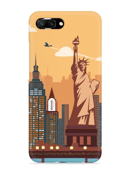 New York Statue Of Liberty Architectural Scenery Snap Case for Honor 10 Zapvi