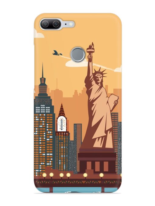 New York Statue Of Liberty Architectural Scenery Snap Case for Honor 9 Lite Zapvi