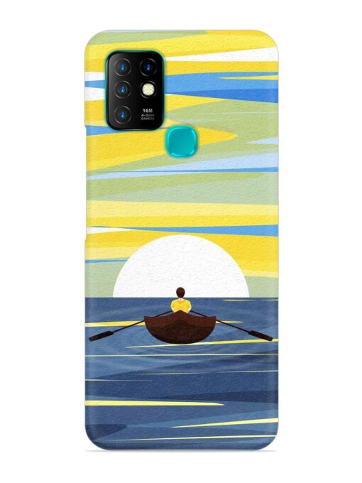 Rowing Person Ferry Paddle Snap Case for Infinix Hot 10 Zapvi