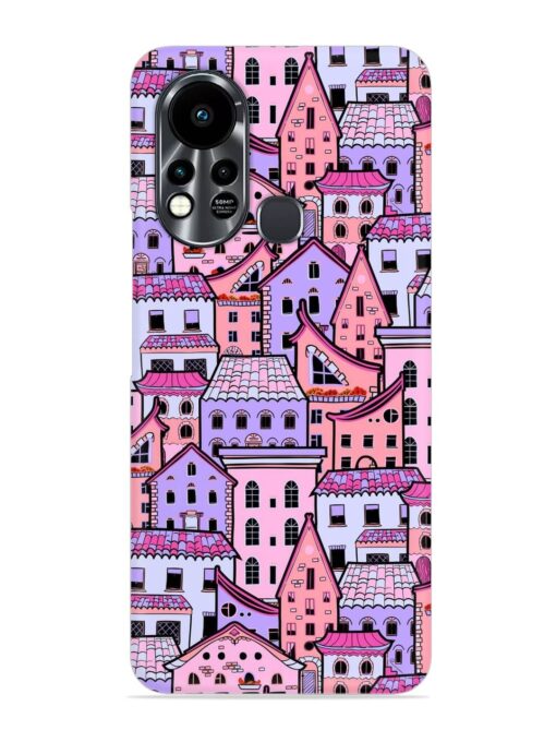 Seamless Pattern Houses Snap Case for Infinix Hot 11S Zapvi