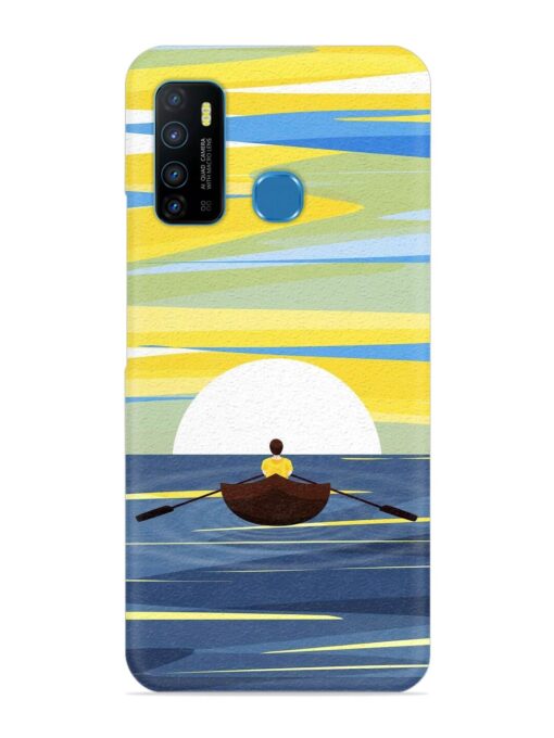 Rowing Person Ferry Paddle Snap Case for Infinix Hot 9 Zapvi