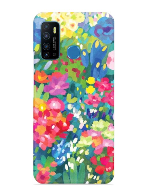 Watercolor Flower Art Snap Case for Infinix Hot 9 Zapvi