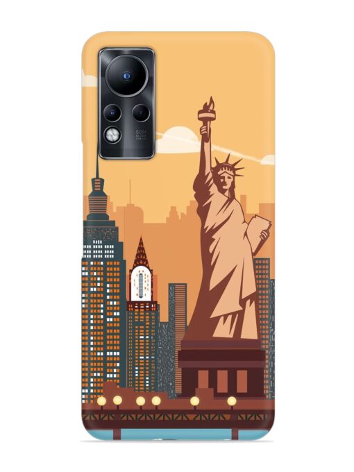 New York Statue Of Liberty Architectural Scenery Snap Case for Infinix Note 11 Zapvi
