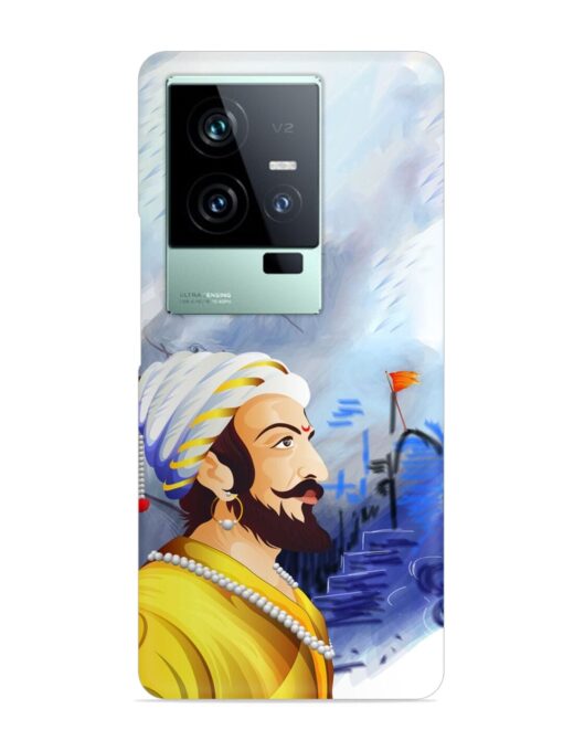 Shivaji Maharaj Color Paint Art Snap Case for Iqoo 11 (5G) Zapvi