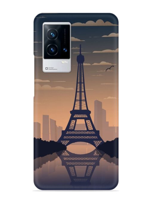 France Paris Eiffel Tower Gradient Snap Case for Iqoo 9 (5G) Zapvi