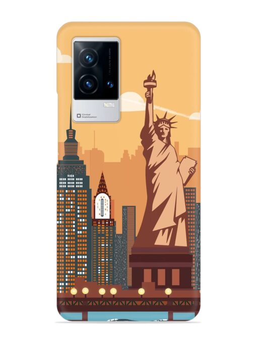 New York Statue Of Liberty Architectural Scenery Snap Case for Iqoo 9 (5G) Zapvi