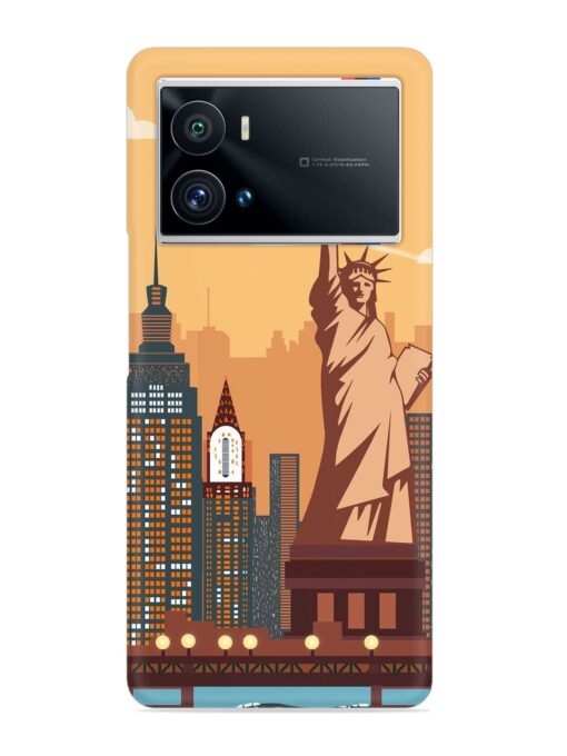 New York Statue Of Liberty Architectural Scenery Snap Case for Iqoo 9 Pro Zapvi