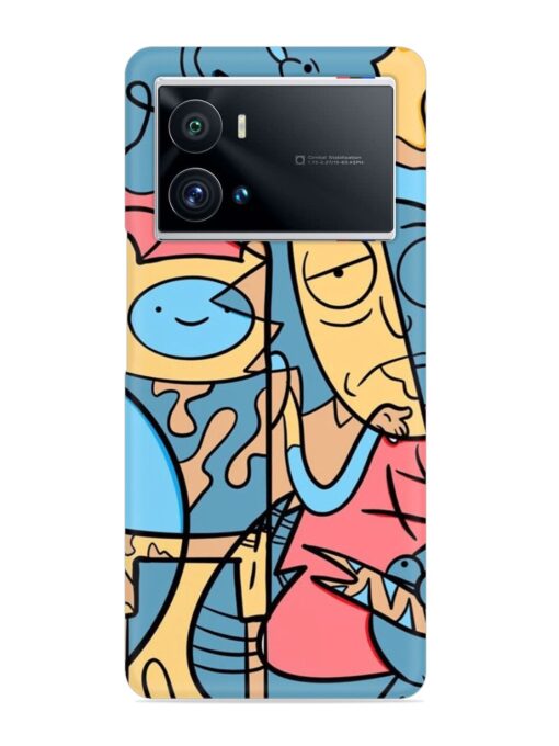 Silly Face Doodle Snap Case for Iqoo 9 Pro Zapvi