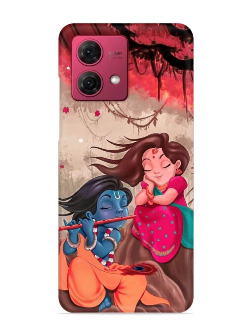 Radhe Krishna Water Art Snap Case for Motorola Moto G84 (5G) Zapvi