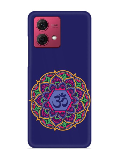 Om Mandala Art Blue Snap Case for Motorola Moto G84 (5G) Zapvi