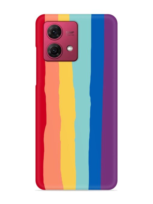 Rainbow Genuine Liquid Snap Case for Motorola Moto G84 (5G) Zapvi