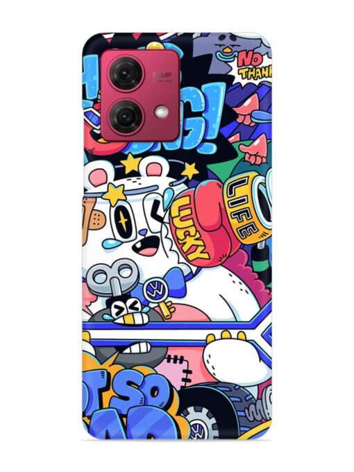 Universal Doodle Snap Case for Motorola Moto G84 (5G) Zapvi
