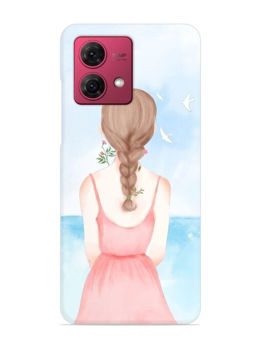 Watercolor Girl Vector Snap Case for Motorola Moto G84 (5G) Zapvi