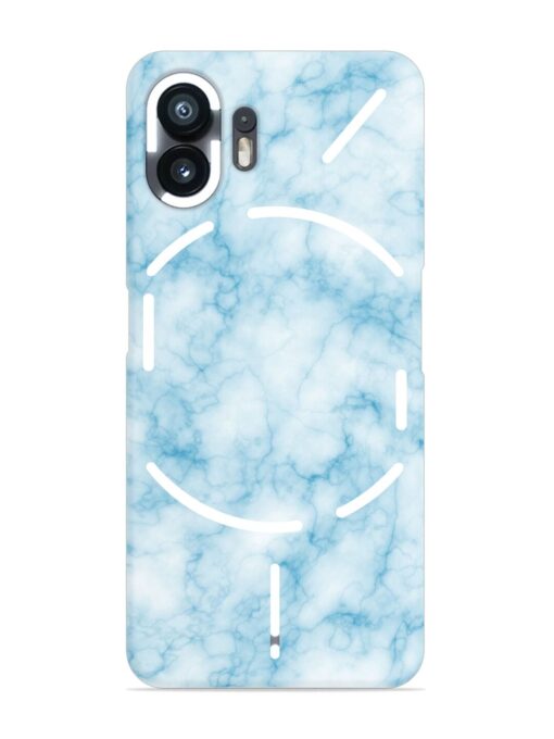 Blue White Natural Marble Snap Case for Nothing Phone 2 Zapvi