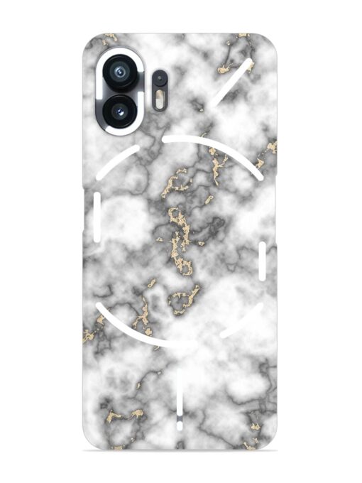 Gray And Gold Marble Snap Case for Nothing Phone 2 Zapvi