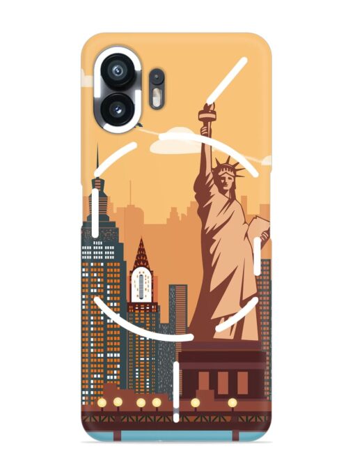 New York Statue Of Liberty Architectural Scenery Snap Case for Nothing Phone 2 Zapvi