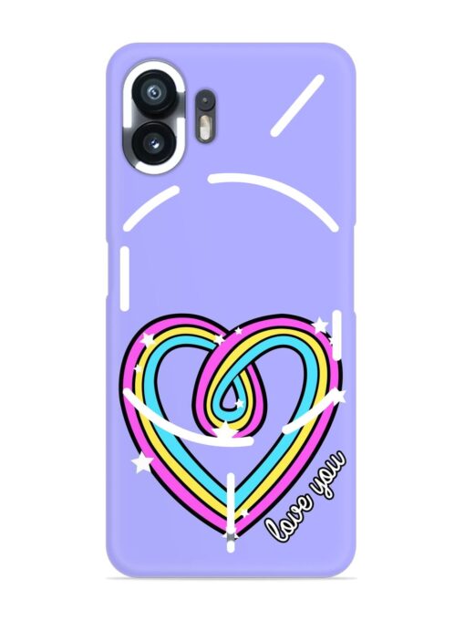 Colorful Rainbow Heart Snap Case for Nothing Phone 2 Zapvi