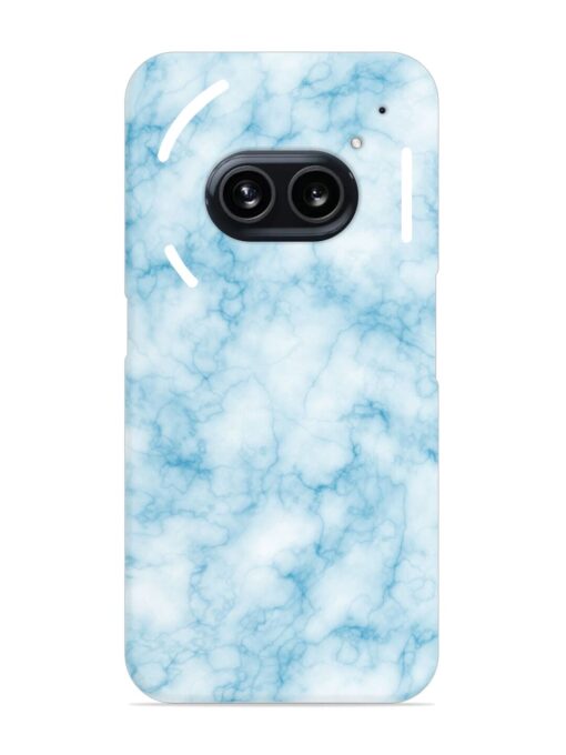 Blue White Natural Marble Snap Case for Nothing Phone 2A Zapvi
