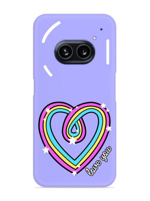 Colorful Rainbow Heart Snap Case for Nothing Phone 2A Zapvi