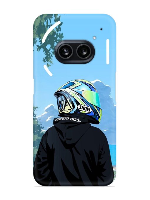 Rider With Helmet Snap Case for Nothing Phone 2A Zapvi