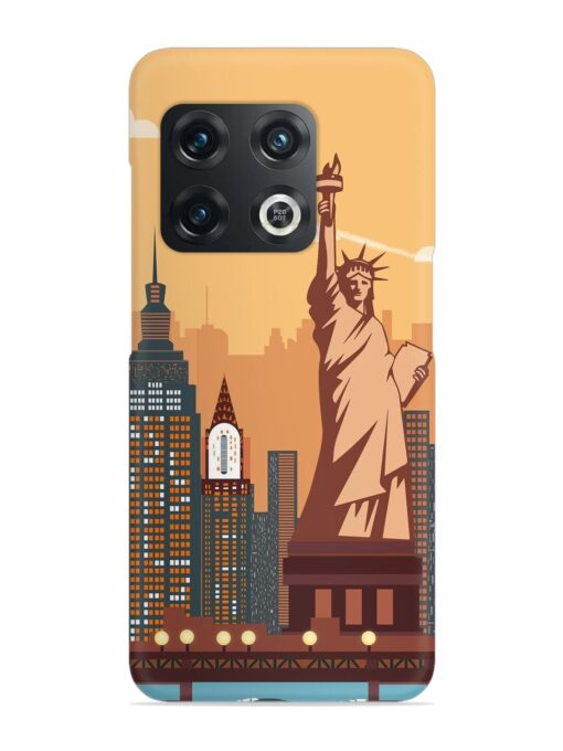 New York Statue Of Liberty Architectural Scenery Snap Case for Oneplus 10 Pro (5G) Zapvi