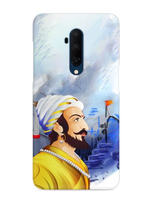 Shivaji Maharaj Color Paint Art Snap Case for Oneplus 7T Pro Zapvi