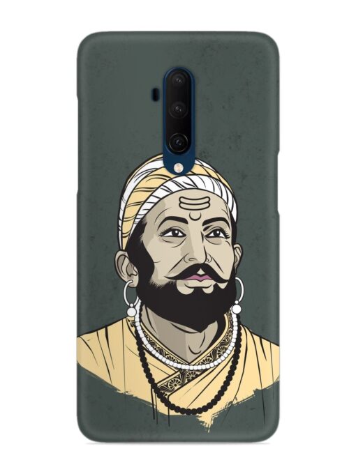 Shivaji Maharaj Vector Art Snap Case for Oneplus 7T Pro Zapvi