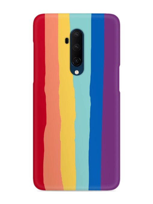 Rainbow Genuine Liquid Snap Case for Oneplus 7T Pro Zapvi