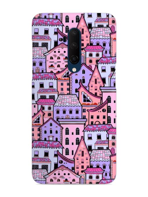 Seamless Pattern Houses Snap Case for Oneplus 7T Pro Zapvi
