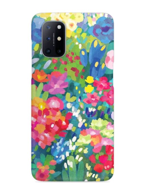 Watercolor Flower Art Snap Case for Oneplus 8T (5G) Zapvi