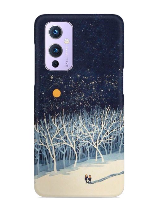Full Moon Snowshoe Tour Snap Case for Oneplus 9 (5G) Zapvi