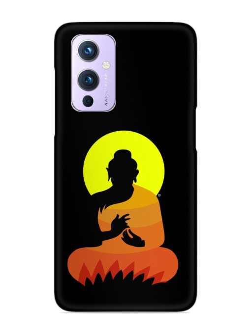 Buddha Art Black Snap Case for Oneplus 9 (5G) Zapvi