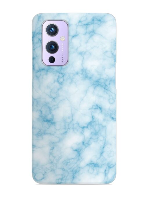 Blue White Natural Marble Snap Case for Oneplus 9 (5G) Zapvi