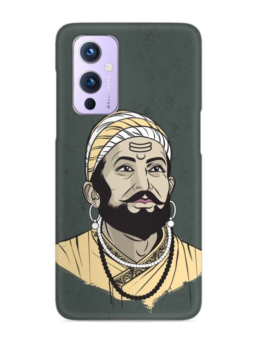 Shivaji Maharaj Vector Art Snap Case for Oneplus 9 (5G) Zapvi