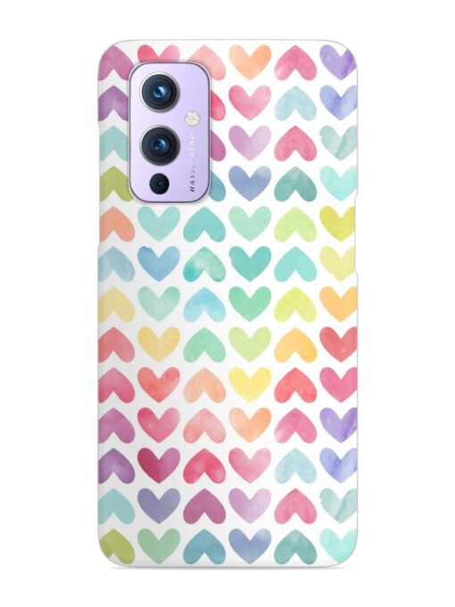 Seamless Colorful Watercolor Snap Case for Oneplus 9 (5G) Zapvi