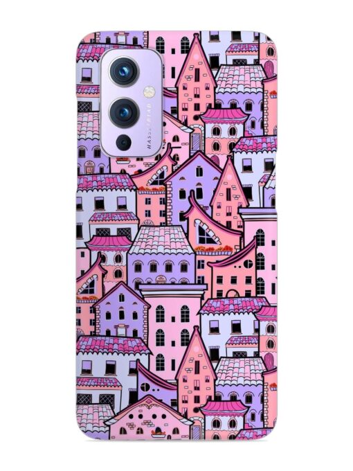 Seamless Pattern Houses Snap Case for Oneplus 9 (5G) Zapvi