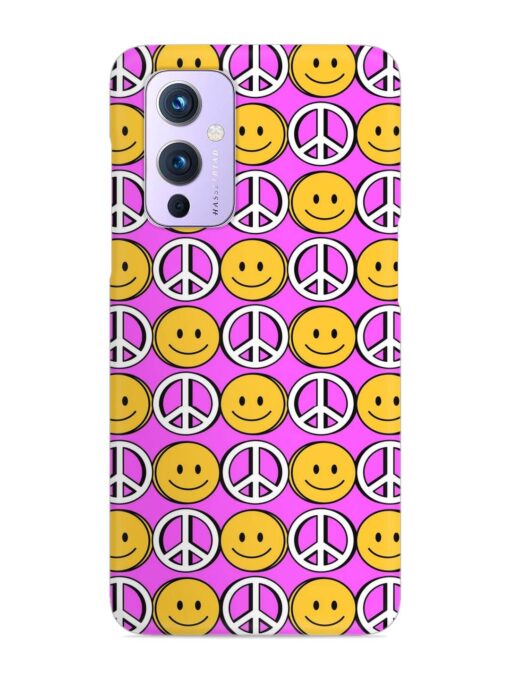 Smiley Face Peace Snap Case for Oneplus 9 (5G) Zapvi